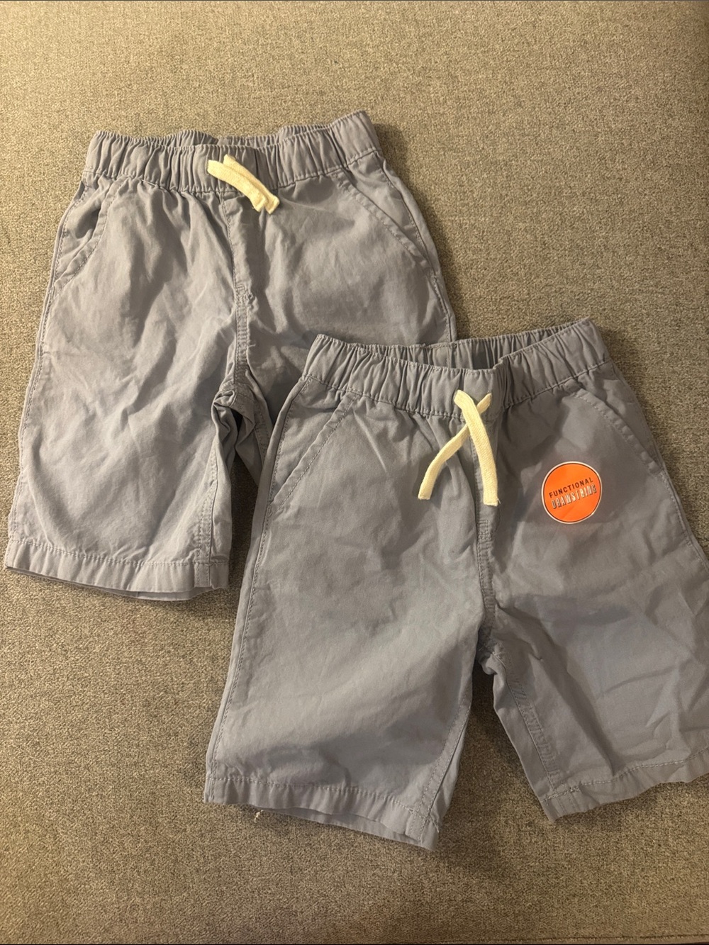 5/$15- Kids Casual Drawstring Shorts in Light Gray
